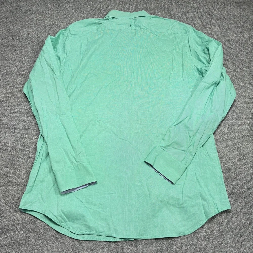 Banana Republic Dress Shirt Mens‎ Tall XL Green Slim Fit Soft Wash Button Down